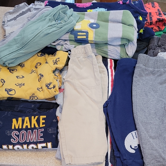 Carter's 36 piece lot of pants jammies onsies and more!